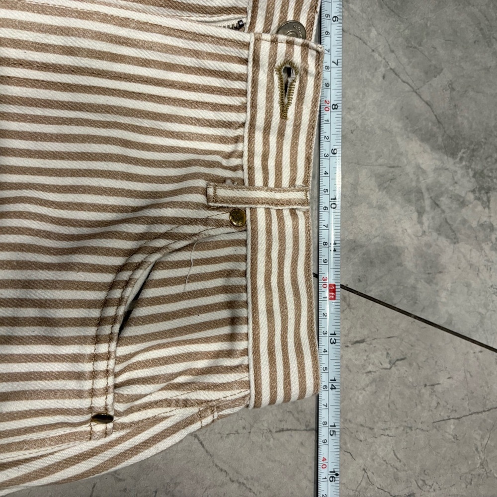 Reformation Tan and White Striped Mini Skirt - Picture 6 of 7